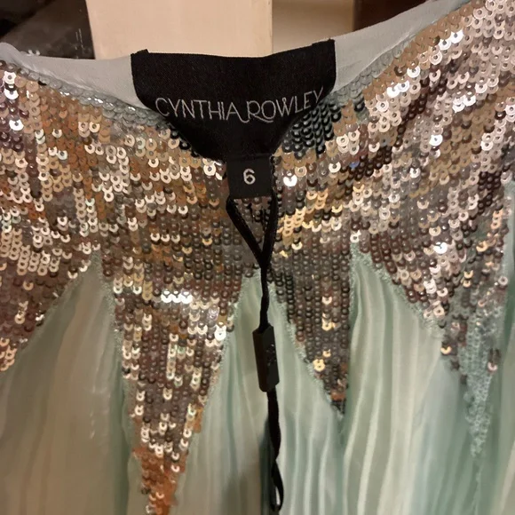 Cynthia Rowley SILK NWT Sequin Starburst  Maxi Boho Skirt - Picture 4 of 6